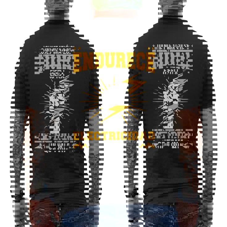 Electricista No Te Mata Se Endurece Excepto Electricidad Camiseta Hombre Estampado Espalda