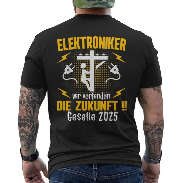 Elektroniker Azubi Ausbildung Gesellenprüfung Geselle 2025 T-Shirt mit Rückendruck