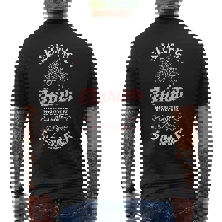 Ellea Se Marier Nous On Est Juste Là Pour Se Saouler T-shirt imprimé au dos