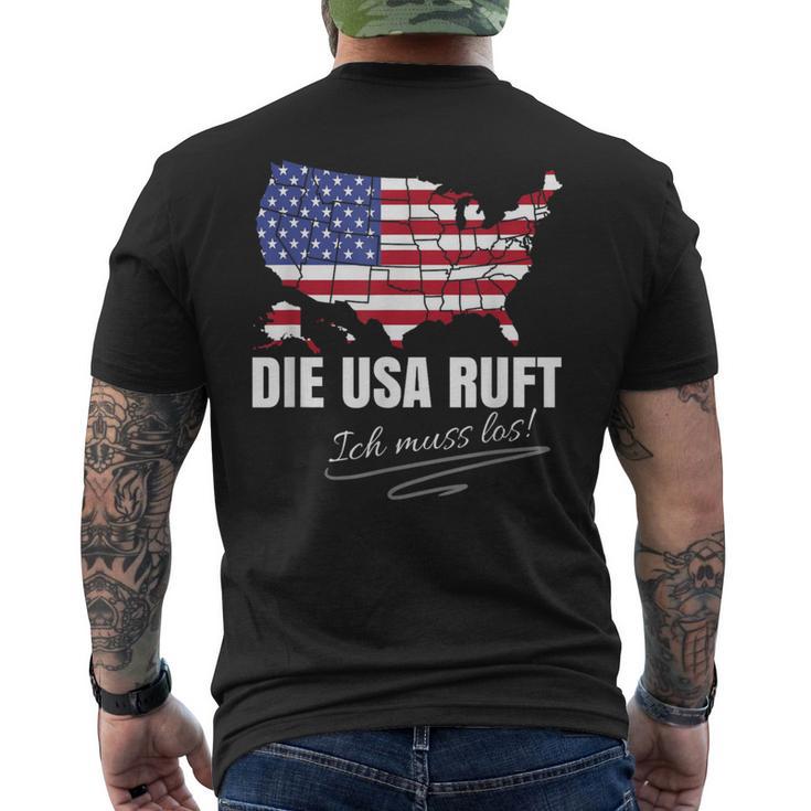 Emigration Usa Farewell Gadgets America Emigrant T-Shirt mit Rückendruck