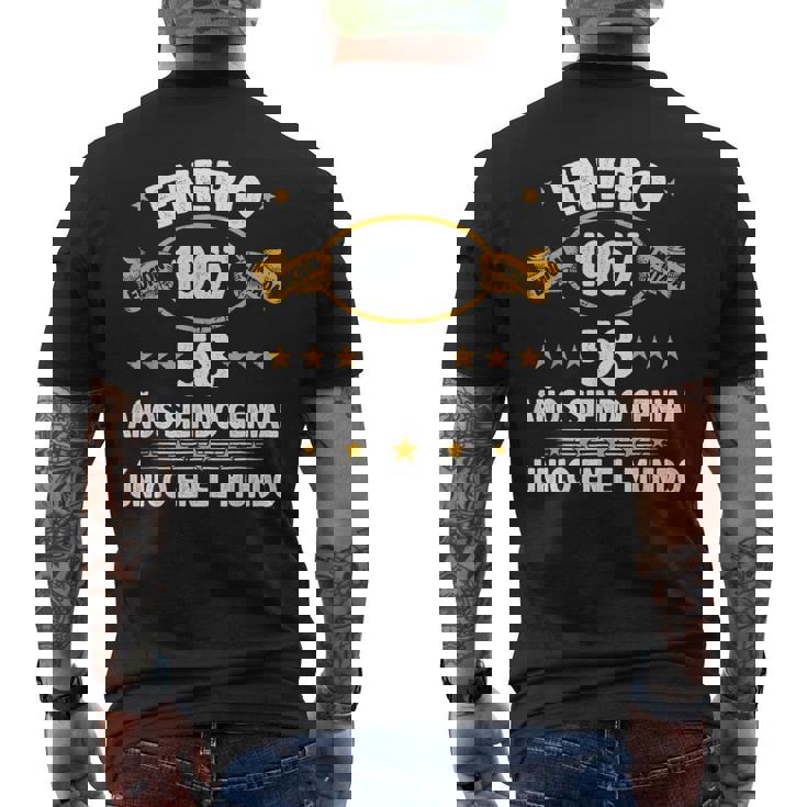 Enero 1967 58 Años Hombre Cumpleaños Regalo Enero 1967 Camiseta Hombre Estampado Espalda