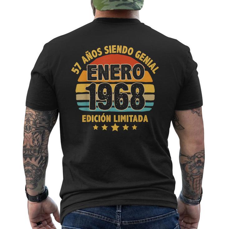 Enero 1968 57 Años Hombre Cumpleaños Regalo Enero 1968 Camiseta Hombre Estampado Espalda