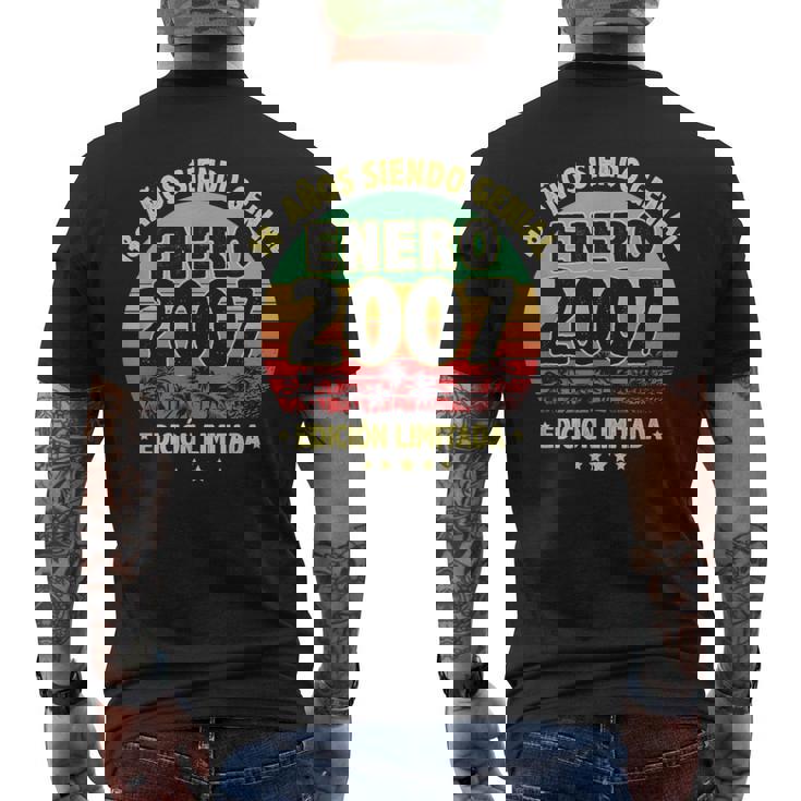 Enero 2007 18 Años Hombre Cumpleaños Regalo Enero 2007 Camiseta Hombre Estampado Espalda
