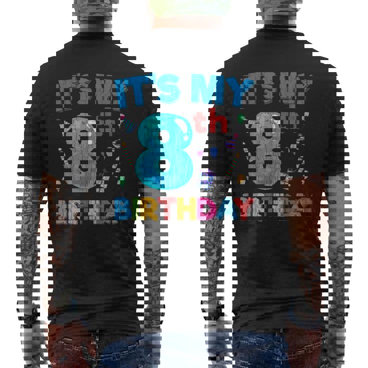 Es Mi 8 Cumpleaños Gracioso Niño Niña Lindo Cumpleaños Gráfico Camiseta Hombre Estampado Espalda
