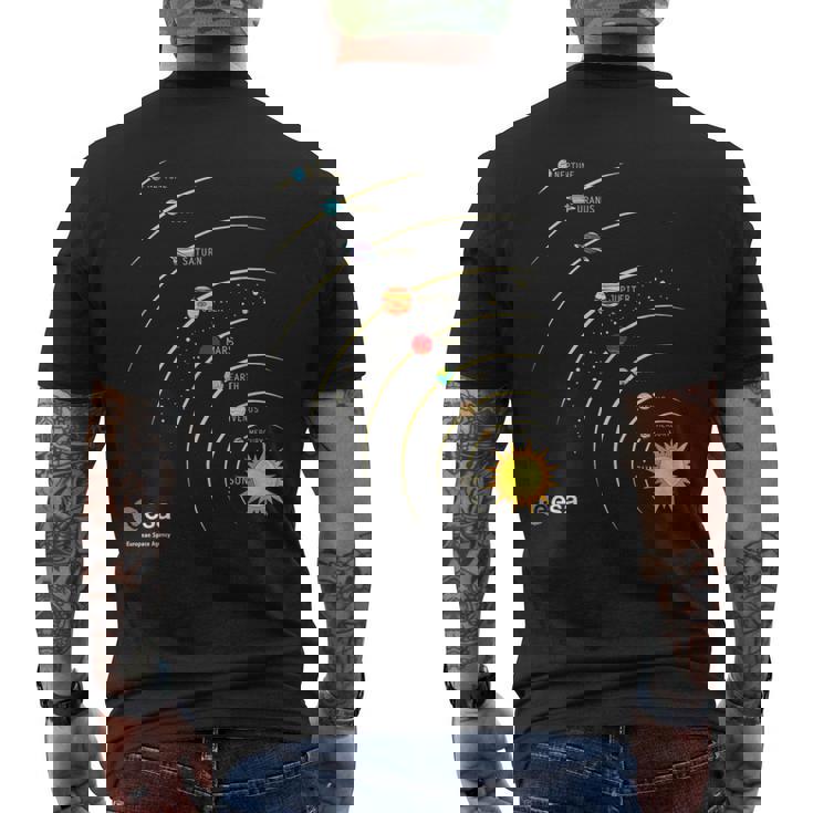Esa Sistema Solar Planetas Sol Orbita Camiseta Hombre Estampado Espalda