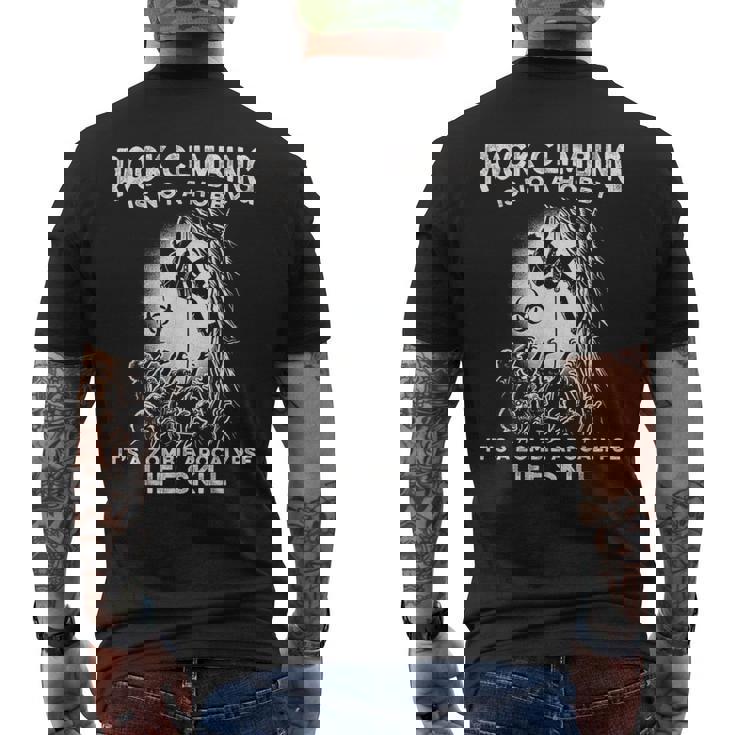 Escalada Zombie Apocalipsis Habilidad Escalador Gracioso Camiseta Hombre Estampado Espalda