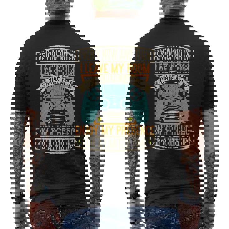 Every Now And Then I Leave My Room Gaming Men's Back Print T-Shirt