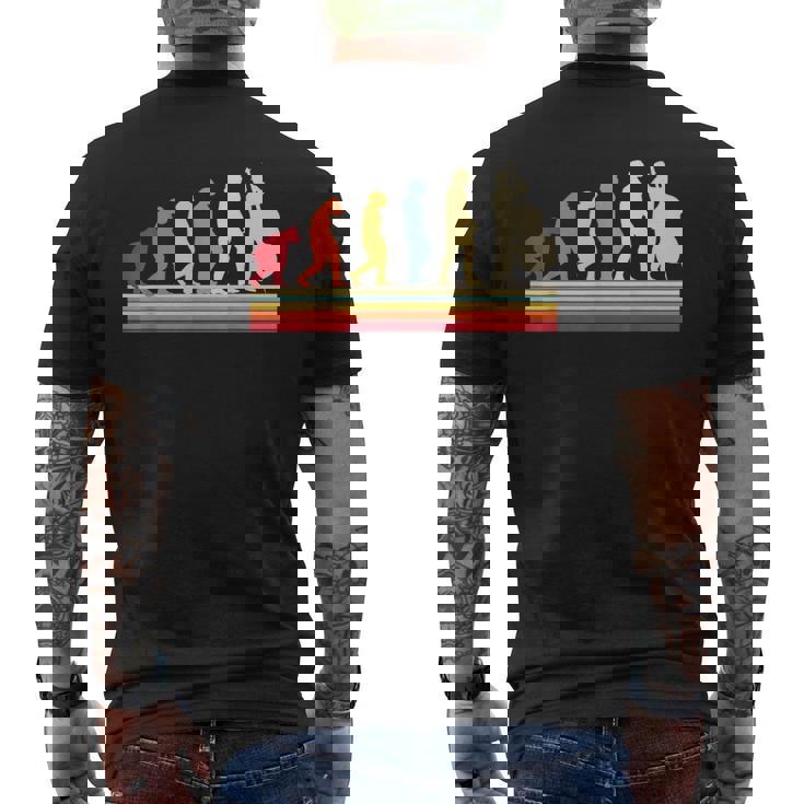 Evolución Del Hombre Contrabajo Música Retrointage Bajista Camiseta Hombre Estampado Espalda