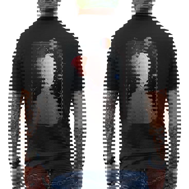 Faceless Man Planet Astronaut -Astral Cosmic Space Men's Back Print T-Shirt