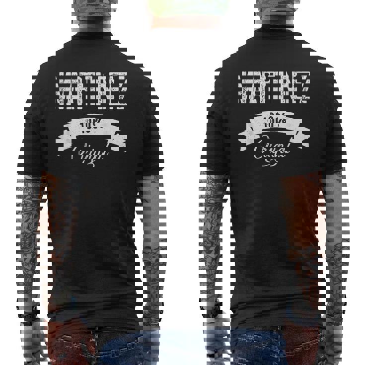 Familia Apellido Martinez Reunion Etiqueta De Apellido Camiseta Hombre Estampado Espalda