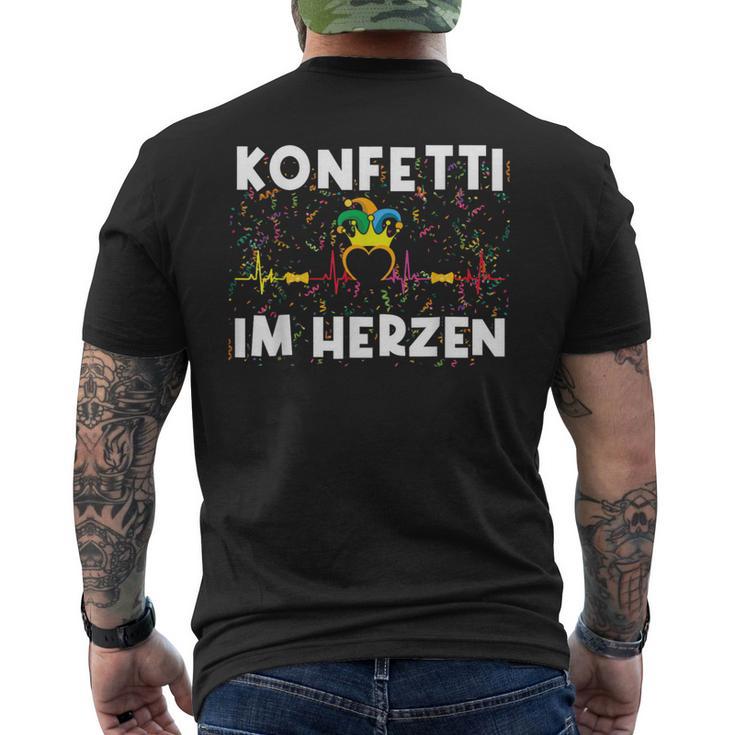 Fancy Dress Confetti In Heart T-Shirt mit Rückendruck