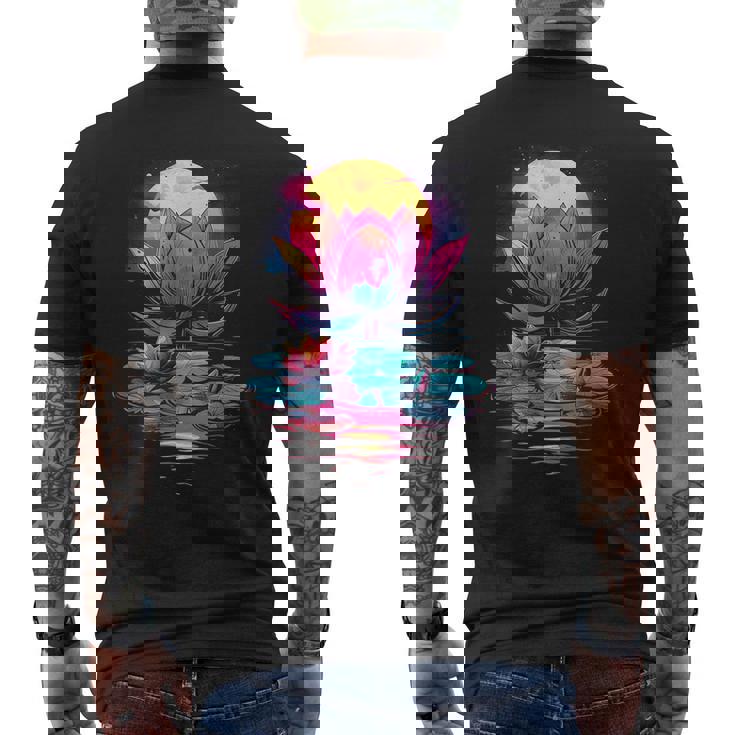 Flor De Lotoeranoaporwave Retro Flores Camiseta Hombre Estampado Espalda