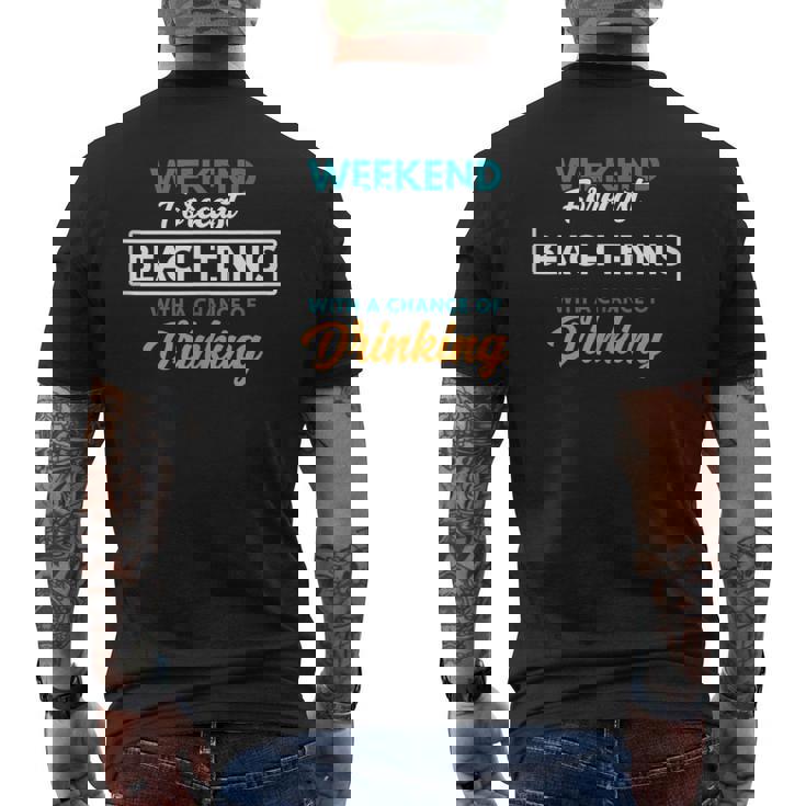 Weekend Forecast Beach Tennis Drinking Beach Tennis Tank Top Men's Back Print T-Shirt