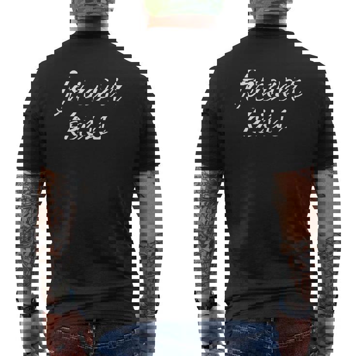 Forever Kiss Love Shirt Quote Couples Friends Men's Back Print T-Shirt