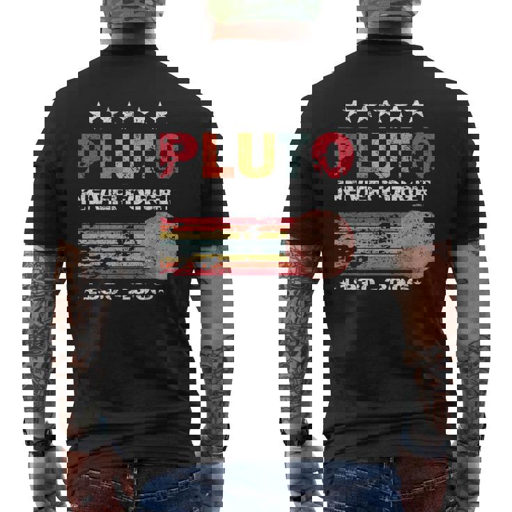 Never Forget Pluto Retrointage 1930 2006 Idea T-Shirt mit Rückendruck