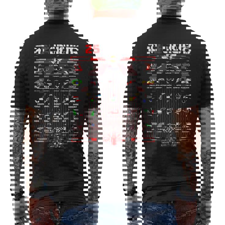 Formula Racing Track 2025 Fans De Coches Retro Racing Camiseta Hombre Estampado Espalda