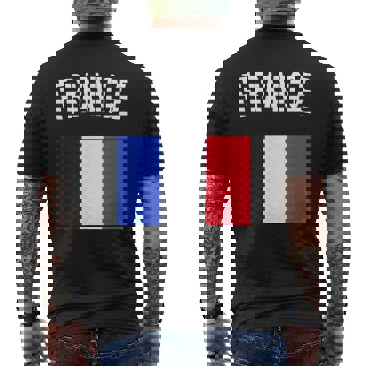 France French Flag Acation Travel Souvenir T-Shirt mit Rückendruck