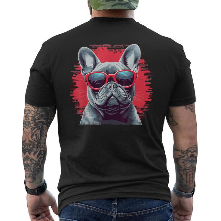 French Bulldog With Sunglasses T-Shirt mit Rückendruck