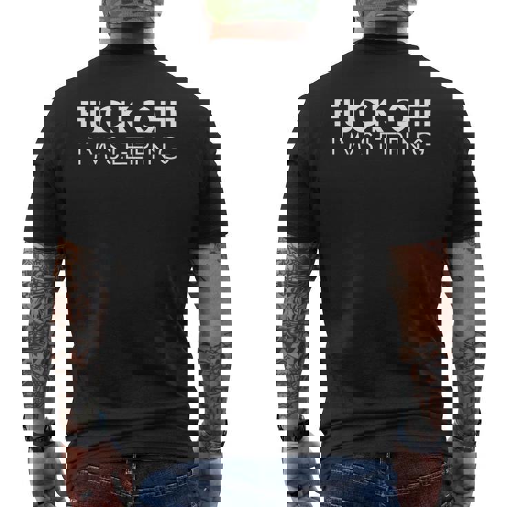 Fuck Off Je Dors T-shirt imprimé au dos
