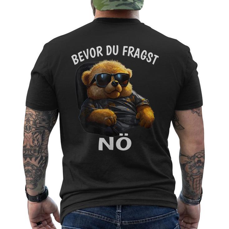 Bevor Du Frachen T-Shirt mit Rückendruck