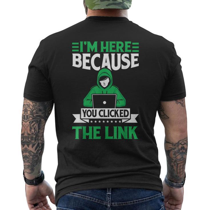 Cyber Security Analyst & Ethical Hacker Ciberseguridad Camiseta Hombre Estampado Espalda