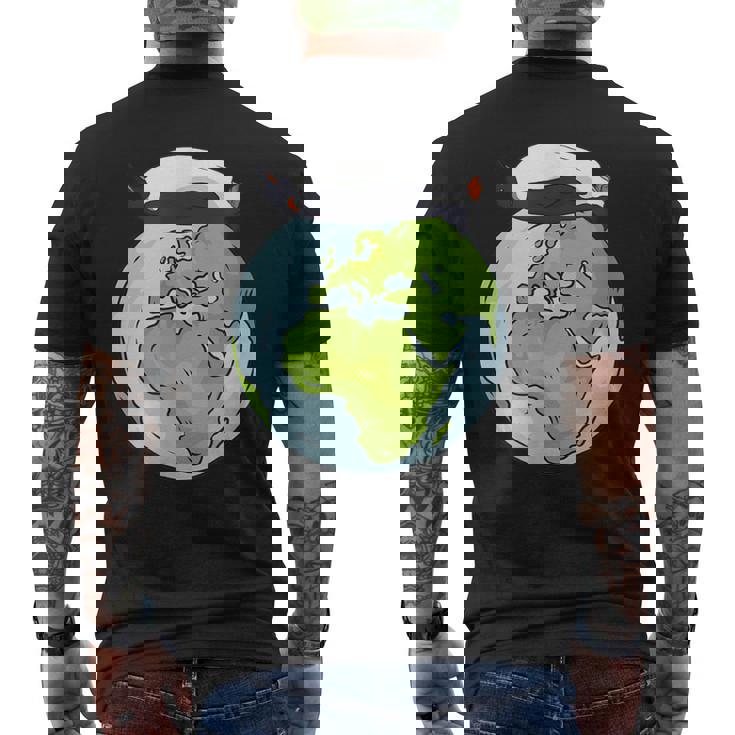 Lying Penguin Protection Earth Day Men's T-shirt Back Print