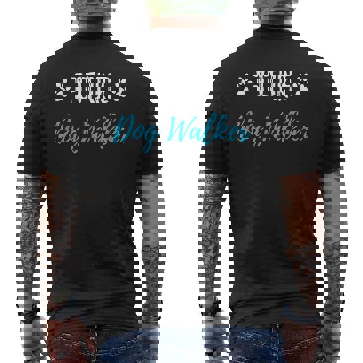 Future Dog Walker Dog Walking Men's Back Print T-Shirt