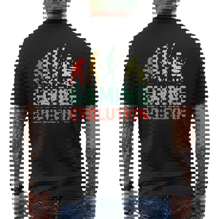 Gaming Evolution Humorideojuego Diciendo Divertido Gamers Camiseta Hombre Estampado Espalda
