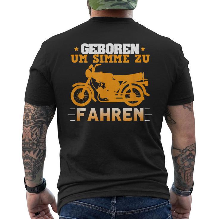 'Geboren Um S-51 Zu Fahren' Simson S51 Oldtimer T-Shirt mit Rückendruck