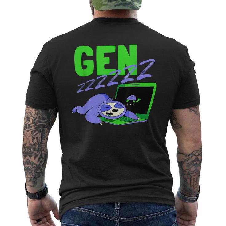 Gen Z Slogan Sleeping Fault Gen Zzz Generation Z T-Shirt mit Rückendruck