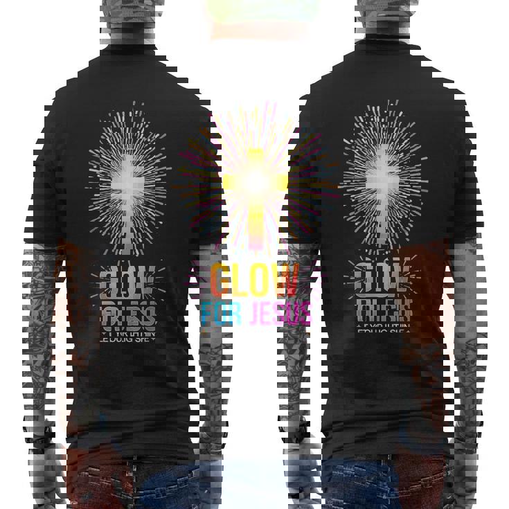 Glow For Jesus Let Your Light Shine Men's T-shirt Back Print