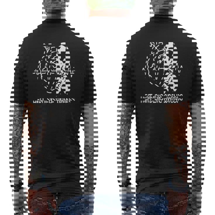 Go Red For Heart Disease Awareness Chd Wear Red Men's T-shirt Back Print