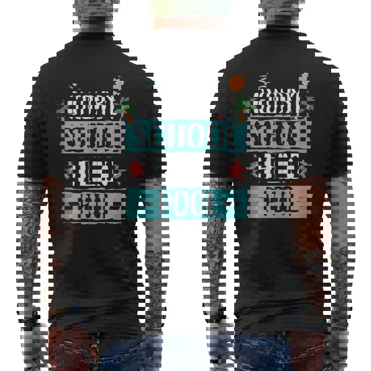 Goodbye School Hello Teachers Vacation Students Tank Top Men's Back Print T-Shirt