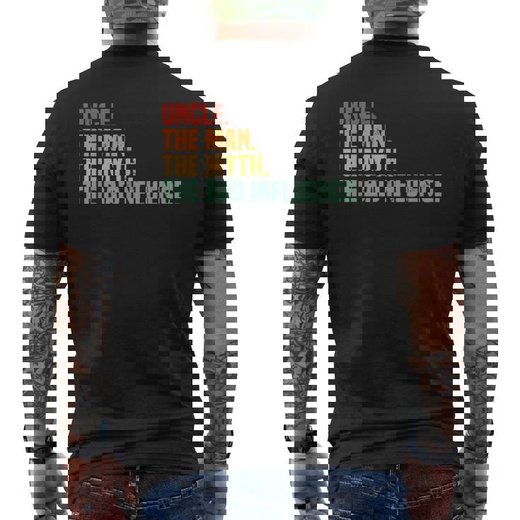 Gracioso Tío Loco El Hombre El Mito La Mala Influencia Camiseta Hombre Estampado Espalda