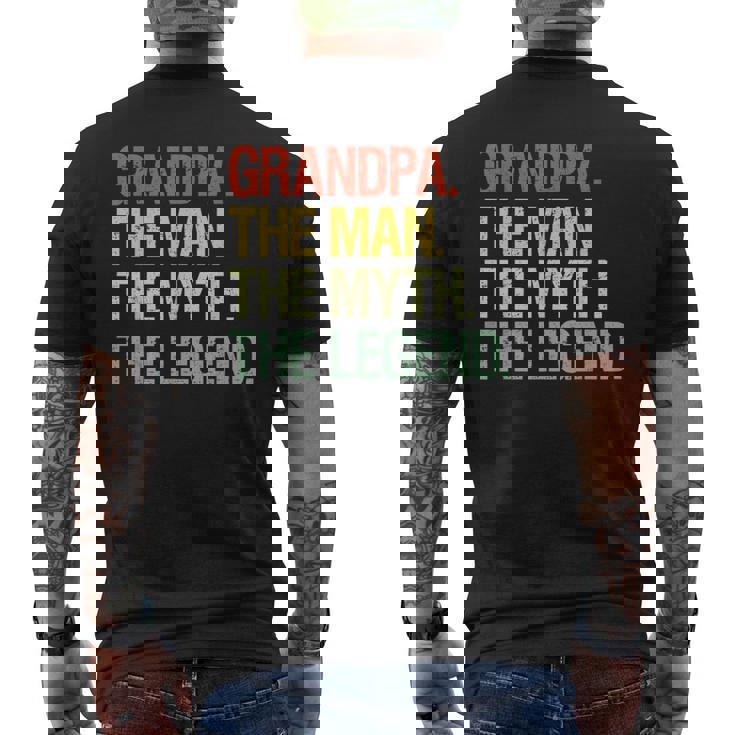 Grandpa The Man The Myth The Legend Grandpa Men's T-shirt Back Print