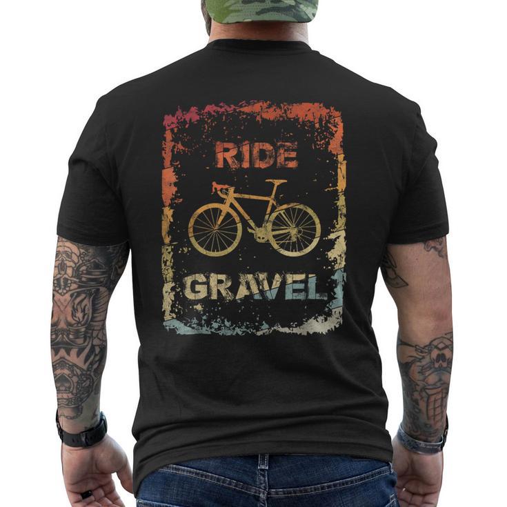 Gravel Bike Rennrad Ride Gravel Cyclocrossintage Retro T-Shirt mit Rückendruck