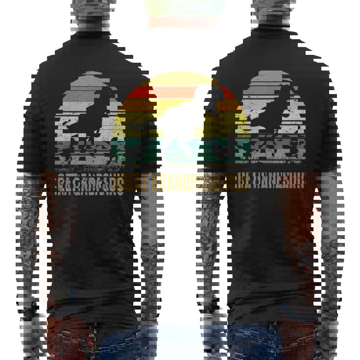 Great Grandpa Dinosaur T Rex Great Grandpasaurus 2 Kids Men's Back Print T-Shirt