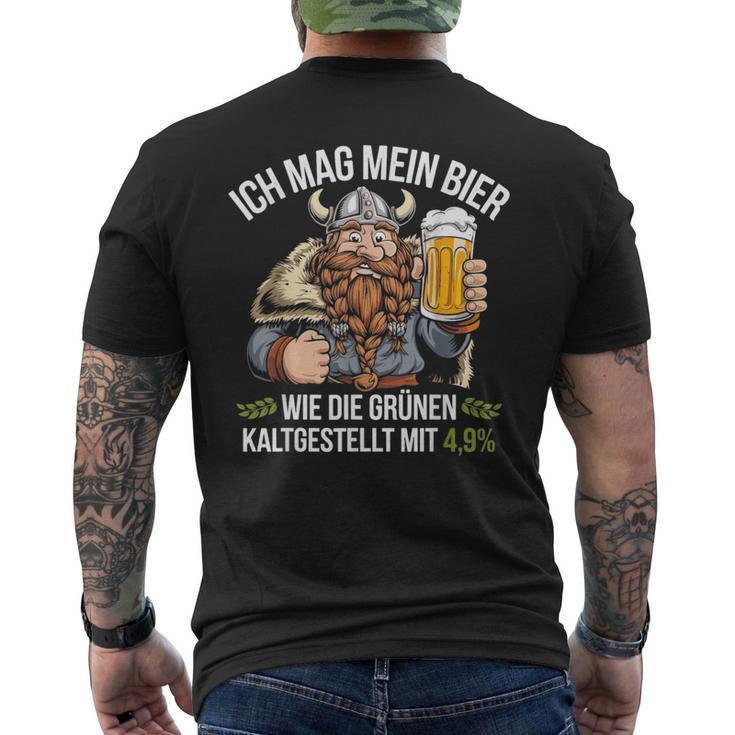 Grünen Politics Bier T-Shirt mit Rückendruck