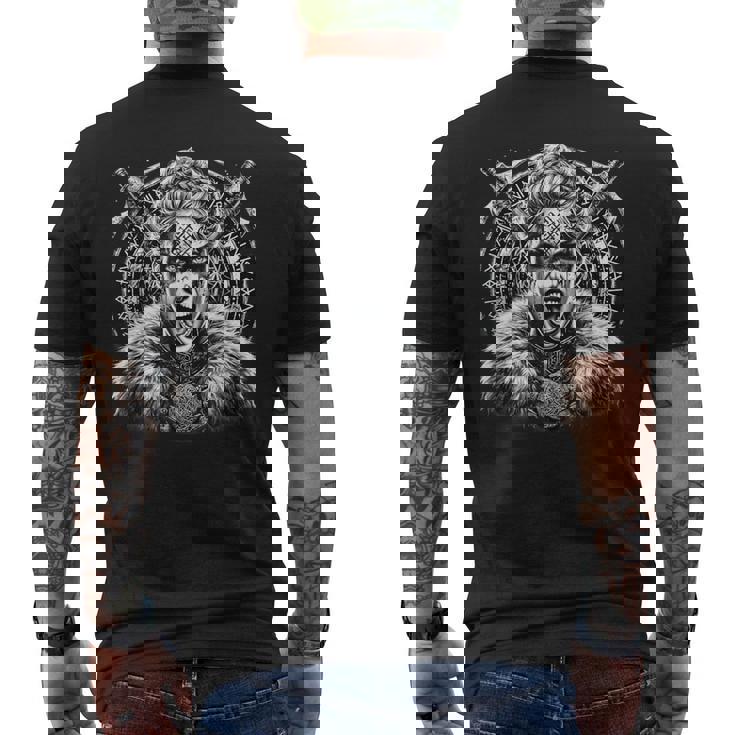 Guerrieriking Runes Armure Haches Mythologie T-shirt imprimé au dos