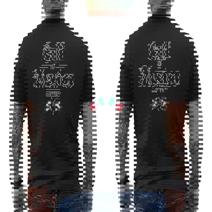 Gulf Of Mexico Since 1672 Mexican Flag Mexico Men's T-shirt Back Print