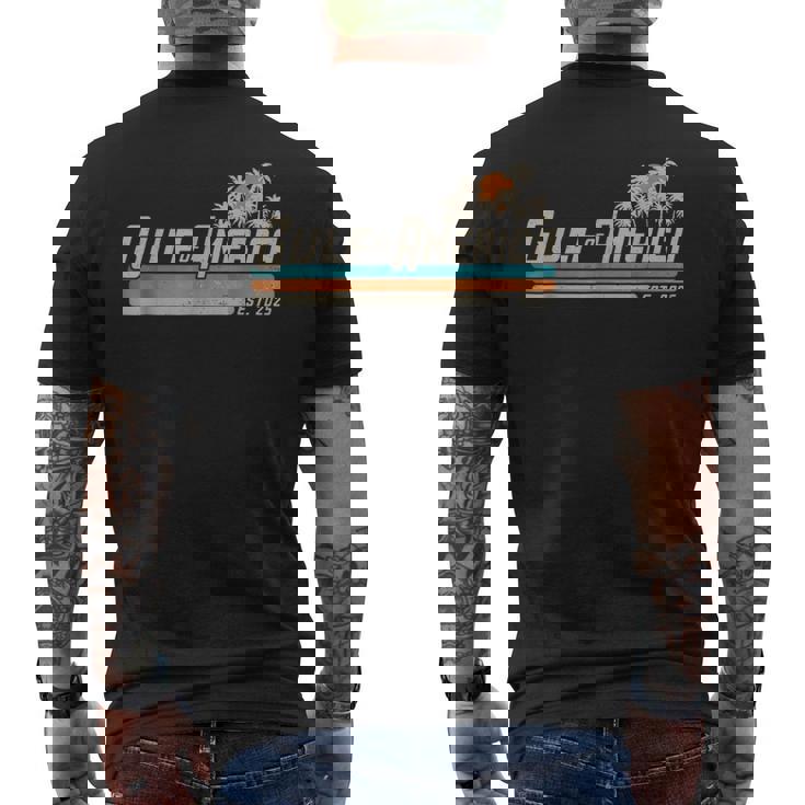 Gulf Of Us America Est 2025 Retro Vintage Beach Men's T-shirt Back Print