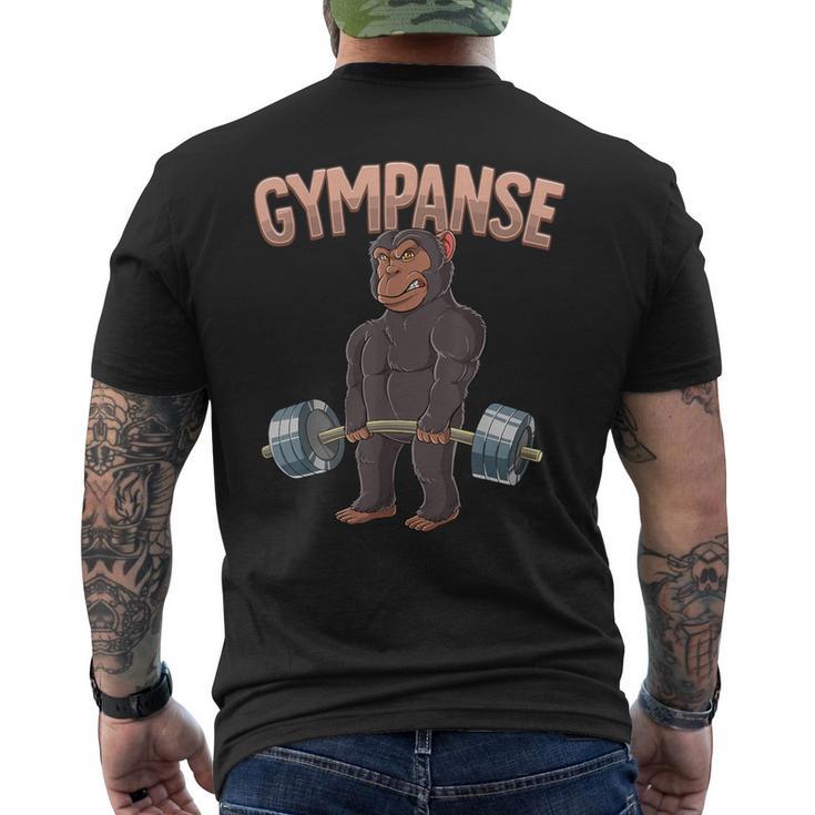 Gympanse Bodybuilding Fitness Gym T-Shirt mit Rückendruck