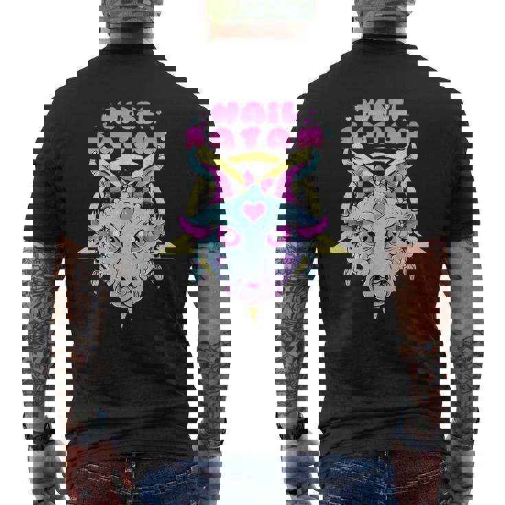 Hail Satan Goat Pentagram Kawaii Pastel Goth Gothiqueêtements T-shirt imprimé au dos