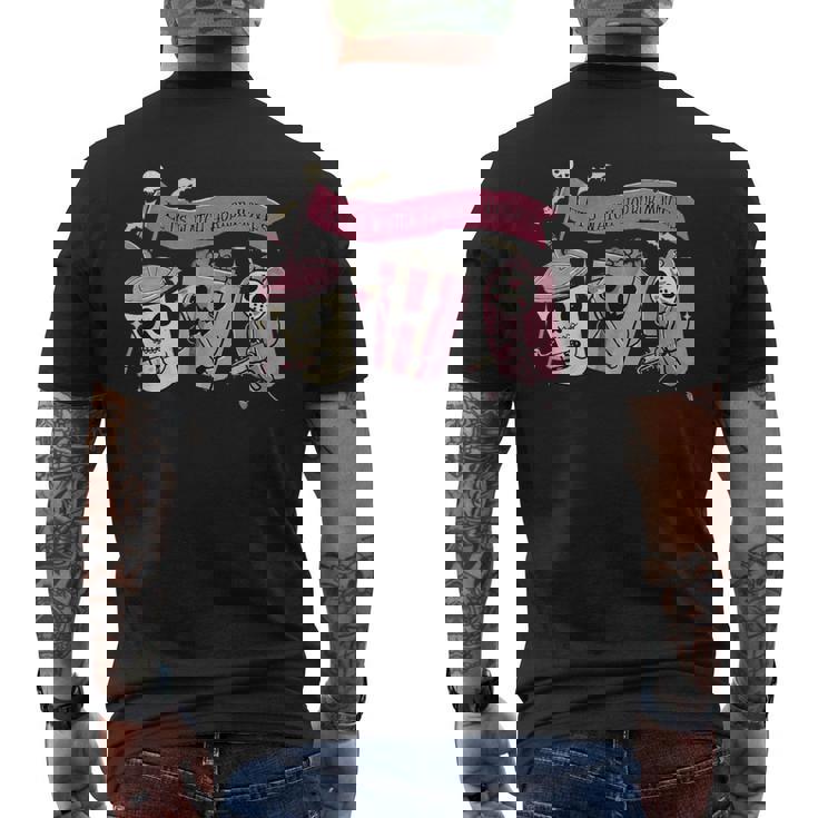 Halloween Let's Watch Horror Movies Scary Ghost Men's Back Print T-Shirt