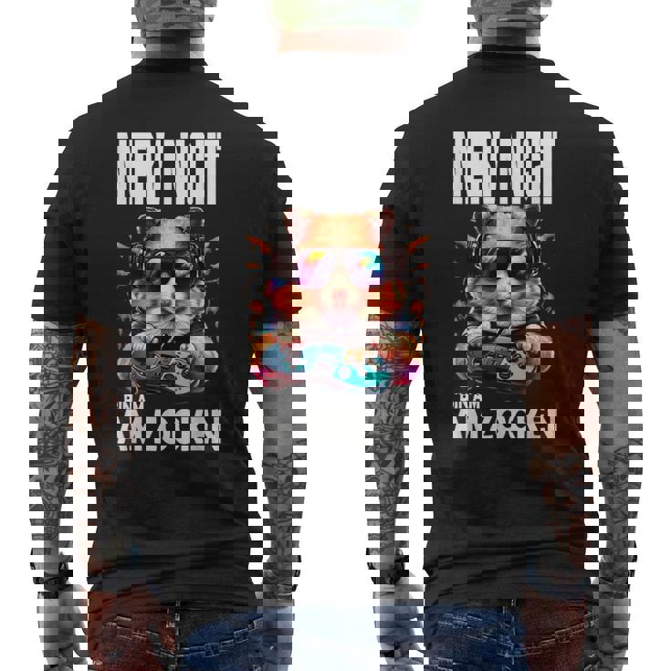 Hamster Nerv Nicht Bin Am Zocken Am Zocken Gaming T-Shirt mit Rückendruck