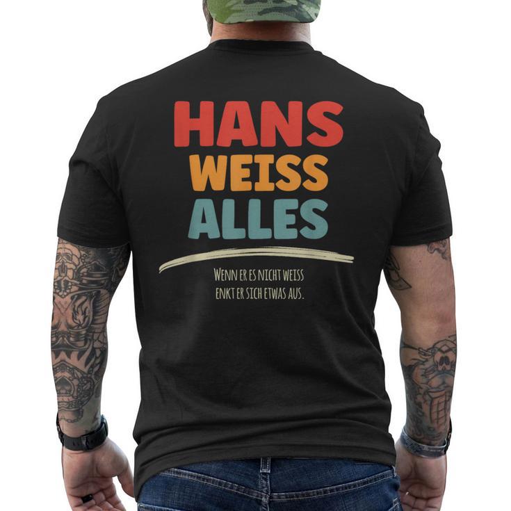 Hans Weiss Alles Hans T-Shirt mit Rückendruck