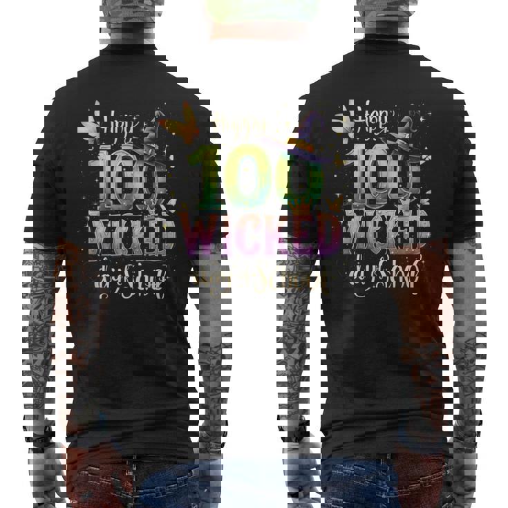 Happy 100 Wicked Days Of School 100 Days Of School Costume Men's T-shirt Back Print