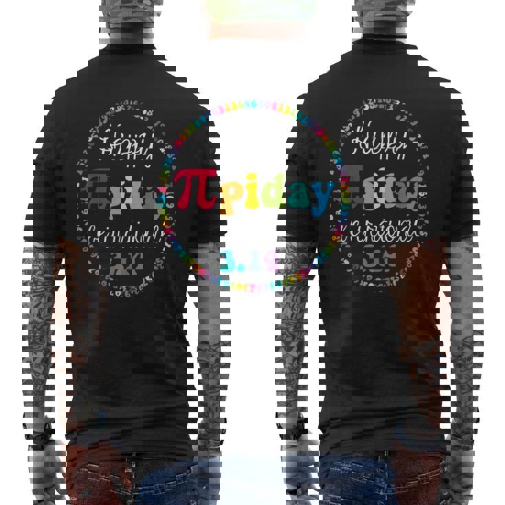 Happy Pi Day 314 Be Irrational Cute Mathematic Math Teacher Men's Back Print T-Shirt