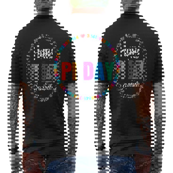 Happy Pi Day Pie Math Coach Teacher Pi Day Lover Nerdy Men's Back Print T-Shirt