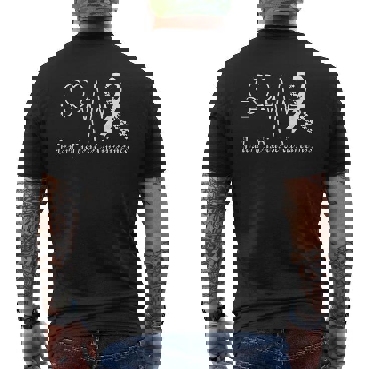 Heart Disease Awareness Go Red In February Health Red Heart Men's T-shirt Back Print